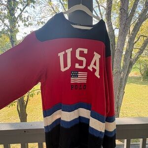 Vintage USA Polo crewneck sweatshirt with American flag